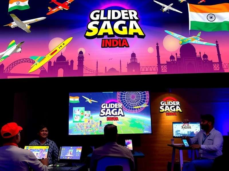 Glider Saga India Official Banner featuring Indian cities and festivals